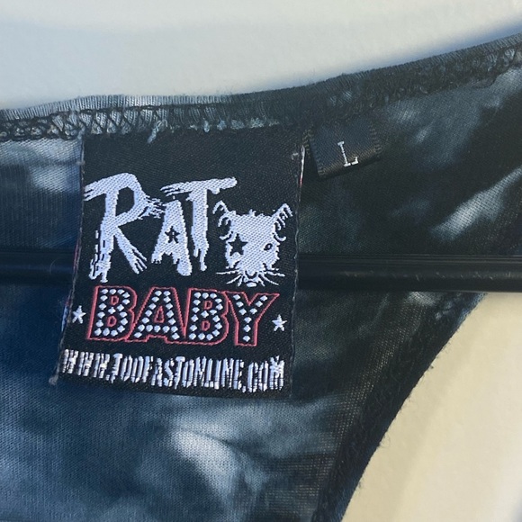 Too Fast Rat Baby Eat Me Cut Out Grunge Street Couture, size Large - Picture 6 of 11